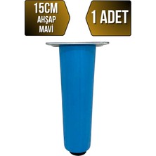 GOLDENWOODEN Düz Torna Ayarlı Ahşap Ayak Mobilya Masa ve Dolap Ayağı(Mavi)(Kayın / Gürgen)
