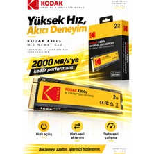 Kodak X300S 2tb M.2 Nvme Pcıe GEN3X4 2280 SSD 2500 Mb/s Okuma 2000 Mb/s Yazma Hızlı SSD
