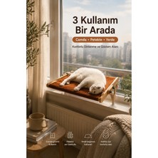 Maison Luré Kedi ve Köpek Yatağı Çok Amaçlı Ahşap Kedi Yatağı, Vantuzlu, Peteğe Asılabilir, Rahat ve Dayanıklı