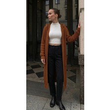Onno Style Selanik Örgü Kadın Triko Uzun Hırka