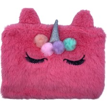 Maison Luré Kalem Kutusu Sevimli Peluş Kalem Çantası, Pembe Unicorn Tasarımı
