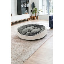 Maison Luré Kedi ve Köpek Yatağı Rahat ve Şık Peluş Yatak, Kaymaz Altlık, Evcil Hayvanlar Için Ideal Konfor