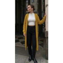 Onno Style Selanik Örgü Kadın Triko Uzun Hırka