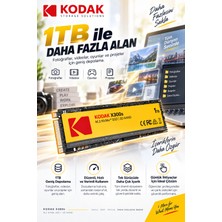 Kodak X300S 1tb M.2 Nvme Pcıe GEN3X4 2280 SSD 2500 Mb/s Okuma 2000 Mb/s Yazma Hızlı SSD