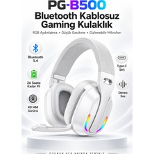 Technodia PG-B500 V5.4 Bluetooth Kablosuz Gaming Kulaklık Rgb Aydınlatma 26 Saat Pil Düşük Gecikm