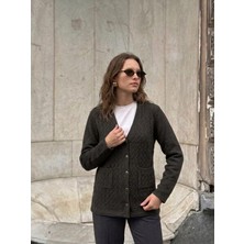 Onno Style Kendinden Desenli Jakarlı Kadın Ceket