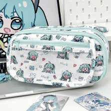 Maison Luré Kalem Kutusu Hatsune Miku Büyük Boy , 4 Gözlü, Içi Bölmeli, Yüksek Kalite