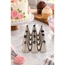 Yenilig 5 Adet Profesyonel Pasta Dekorasyon Seti – Paslanmaz Çelik Uçlar, Yazı ve Çiçek Tasarımı, Piping Tips Nozzles