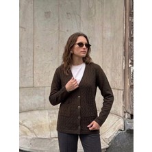 Onno Style Kendinden Desenli Jakarlı Kadın Ceket