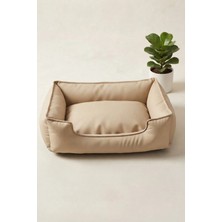 Maison Luré Kedi ve Köpek Yatağı Yumuşak ve Konforlu 60X45 cm Küçük Irk Krem