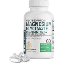 Bronson Magnesium Glycinate 200 Mg Chelated High Absorption - 60 Capsules