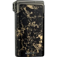 Quantoro 05-44 Soft ve Jet Alev Pipo ve Puro Çakmağı/Yellow Marble