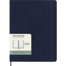 Moleskine 2027 12 Ay Haftalık Ajanda Xl Boy 19X25 Cm. Yumuşak Kapak Safir Mavi