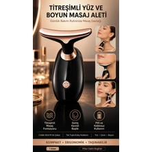 Maison Luré Masaj Cihazı Pilli Titreşimli Yüz ve Boyun Masaj Aleti, Kavisli Başlıklı Cilt Bakım Cihazı