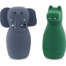 Trixie Mrs. Elephant & Mr Crocodile Su Sıçratan Hayvanlar Banyo Oyuncağı