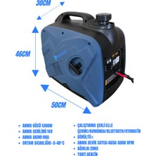 Eurokar 12V Dc Benzinli Portatif Jeneratör - 1300W 90A Akü Şarj Cihazı (Karavan, Tekne,vb.)