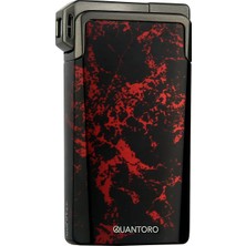 Quantoro 05-44 Soft ve Jet Alev Pipo ve Puro Çakmağı/Red Marble