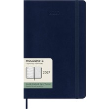 Moleskine 2027 12 Ay Haftalık Ajanda L Boy 13X21 Cm. Yumuşak Kapak Safir Mavi