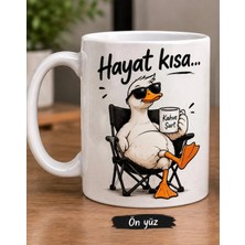 Argent Ördek Figüranlı Komik Sözlü Kupa Bardak