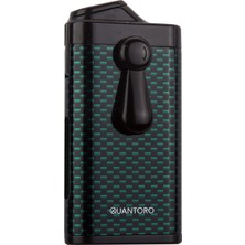Quantoro 05-60 Puro Delicili Çift Jet Alev Puro Çakmağı/Green Carbon