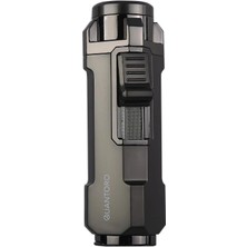 Quantoro 05-53 Üçlü Jet Alev Delicili Puro Çakmağı/Gunmetal