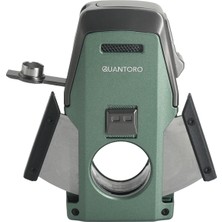 Quantoro 05-62 Puro Kesicili Delicili Çift Jet Alev Puro Çakmağı/Green