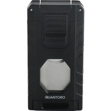 Quantoro 05-63 Puro Kesicili Delicili Üçlü Jet Alev Puro Çakmağı/Black
