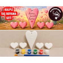 Kalpli Taş Boyama Seti (5 Obje + 6 Renk Boya + 1 Fırça + Boyama Sertifikası)