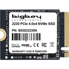 Bigboy 512GB Pcıe 4.0 X4 22X30MM M.2 Nvme 5100-2700MB-S Notebook SSD BSSD2230N512G SSD