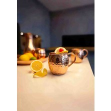 Wolawood Bakır Kupa Bardak El Yapımı Dekoratif Mug Kahve Çay Su Bardağı Şık Tasarım Hediyelik Vintage Retro Ev Ofis Mutfak Dekorasyon Özel Seri