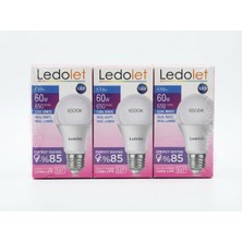 Ledolet 8,5W LED Ampul Beyaz 3 Adet