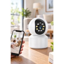 Yenilig 3 Adet Wi-Fi Ev Güvenlik Kamerası – Uygulama Destekli, Çift Taraflı Ses, Gece Görüş, Hareket Algılama, 360 Derece Panoramik Hd, Ip Camera Wıfı Home Camera