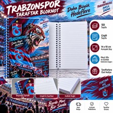 Kırtasiye Turuncu Trabzonspor Taraftar Bloknotu 14X10 cm | 50 Yaprak Çizgili Spiralli Defter | Bordo Mavi Taraftar Hediyesi