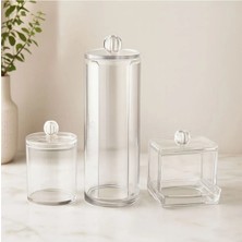 Maison Luré Makyaj & Takı Organizeri Şık Kristal 3'lü Makyaj Organizer Seti, Düzen ve Zarafet Için.