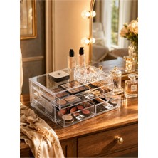 Maison Luré Makyaj & Takı Organizeri Şeffaf Çok Amaçlı 3 Çekmeceli Akrilik Organizer, Düzen ve Dekorasyon