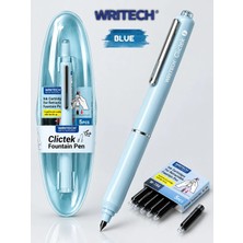 Writech Basmalı Dolma Kalem +5 Yedek Kartuş Hediyeli (Mavi Mürekkep)