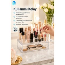 Maison Luré Makyaj & Takı Organizeri Şeffaf Organizerli Çekmece Seti ile Makyaj ve Takı Düzeni
