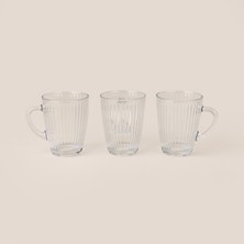 Evidea Kitchen Solo 3'lü Kupa - Şeffaf - 300 ml