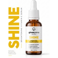 Glesspena Organics Aydınlatıcı ve Leke Karşıtı C Vitamini Serum 30 ml %10 L-Ascorbic Acid, %0.5 Ferulic Acid & %5 Zeytin Yaprağı Özü