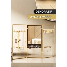 Maison Luré Makyaj & Takı Organizeri Şık Takı ve Makyaj Organizeri, Gold Kolye, Küpe, Yüzük ve Bileklik Askılığı