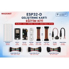 Masrokit MASROKİT ESP32-D Wi-Fi + Bluetooth + Güç Modüllü Eğitim Kiti (Breadboard + Jumper)