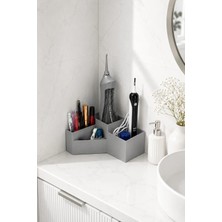 Maison Luré Makyaj & Takı Organizeri Çok Bölmeli Köşe Banyo ve Makyaj Organizeri, Şarj Kablosu ve Kozmetik Düzenleyici