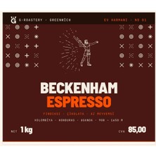 Greenwich Coffee Beckenham Espresso Blend Çekirdek Kahve 1000 gr ( %100 Arabica )