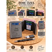 Hky Isme Özel Suni Mekanizmalı Kartlık & Cüzdan Kalem Anahtarlık Hediyeli