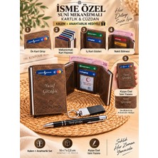Hky Isme Özel Suni Mekanizmalı Kartlık & Cüzdan Kalem Anahtarlık Hediyeli