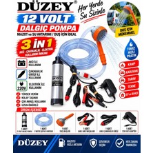220-12 Volt Sıvı Aktarma Pompası & 3 Farklı Çalışma Şekli ( Hortumlu-Duş Başlıklı Set)