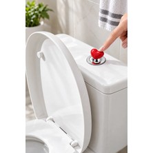 Yenilig 2 Adet Klozet Sifon Tuşu – Kalp Tasarımlı Yapışkanlı Montaj, Dekoratif Banyo Aksesuarı, Flush Button