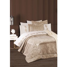 Goldroom Imperial Nakışlı Nevresim Takımılı Battaniyeli Kadife Çeyiz Seti/10 Parça