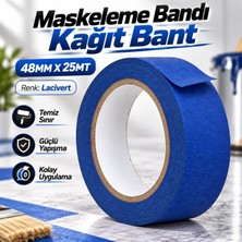 Nzb Lacivert Maskeleme Bandı Kağıt Bant 48MM x 25MT Boya Bandı Dekorasyon Tamirat Koruma Bandı