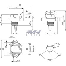 Bosch 0281002316 Turbo Basınç Sensörü – Daf Cf, Lf, Xf, Renault Kerax, Midlum, Premium